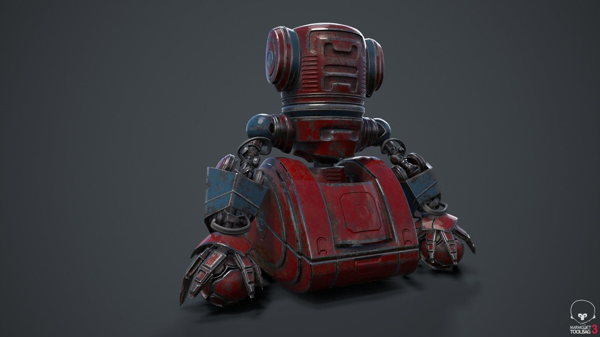 Cute Robot 2 3D model_40