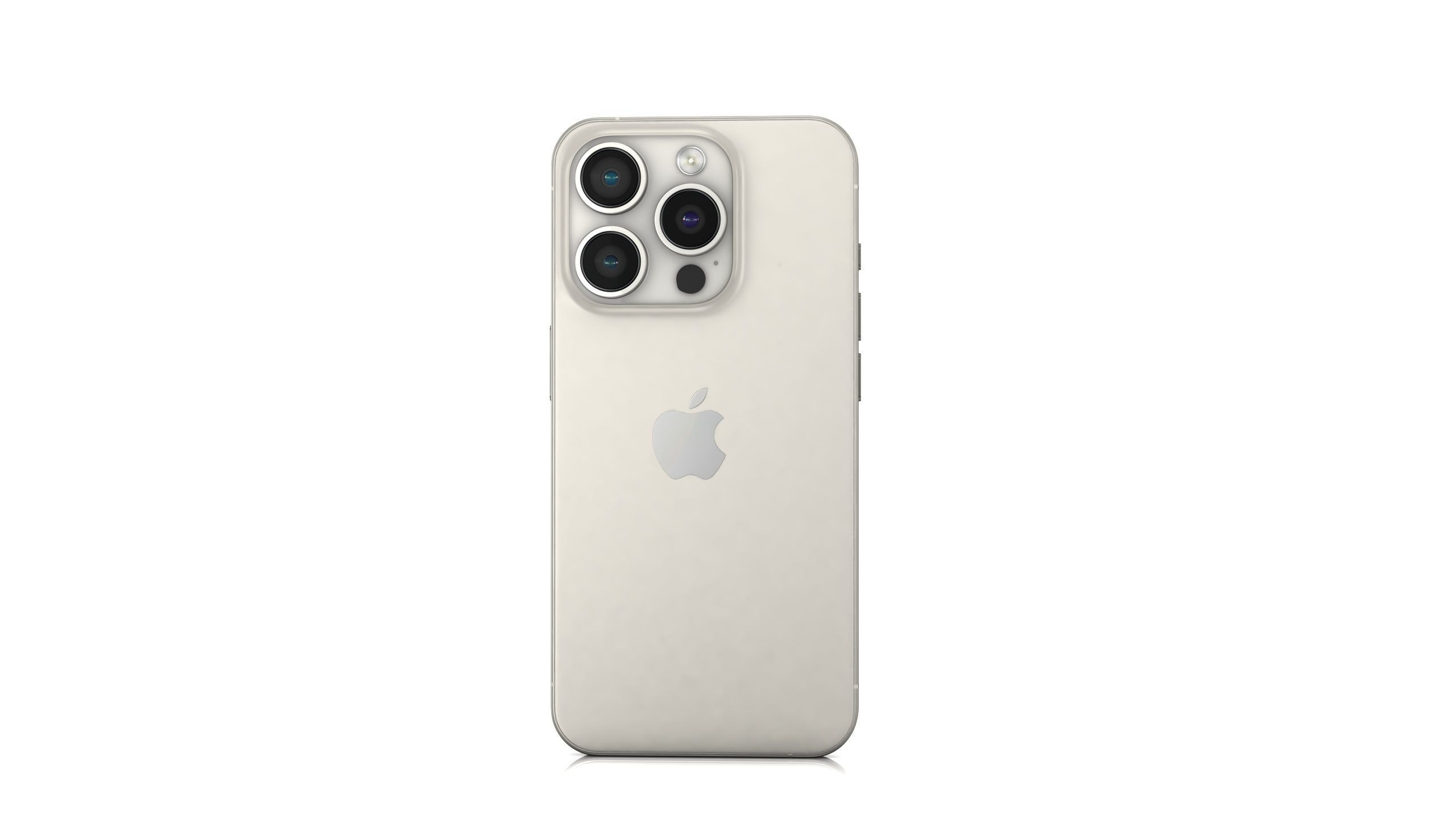 3D model Apple iPhone 15 Pro Natural Titanium VR / AR / low-poly