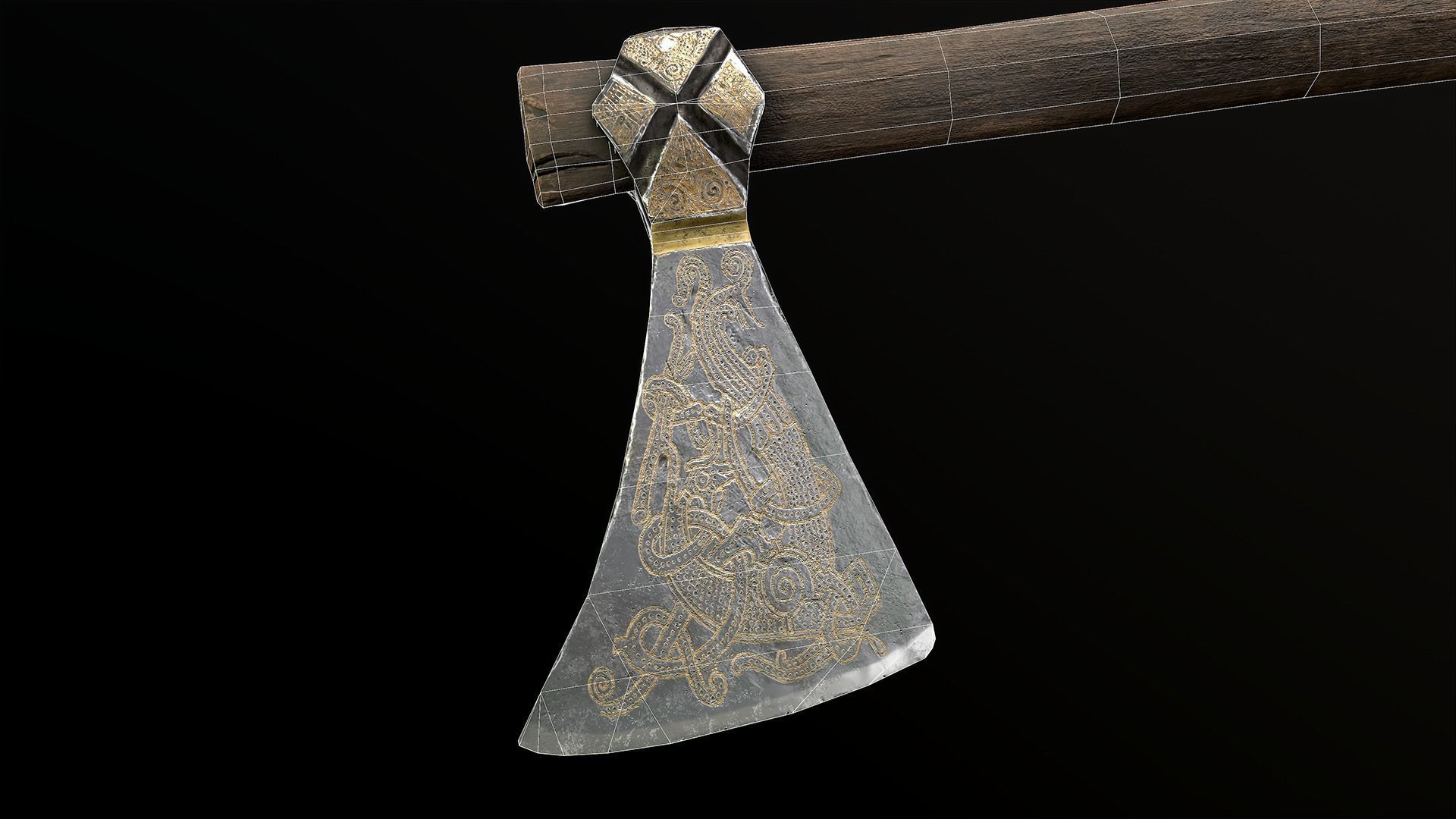 Viking Axe Mammen Low-poly 3D model Low-poly 3D model_6