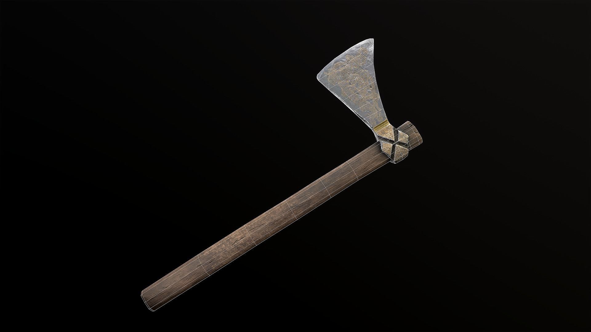 Viking Axe Mammen Low-poly 3D model Low-poly 3D model_5