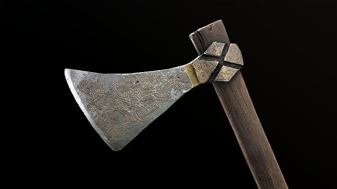 Viking Axe Mammen Low-poly 3D model Low-poly 3D model
