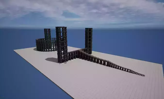 ROMAN ARCHITECTURE WICH STONE 3D model