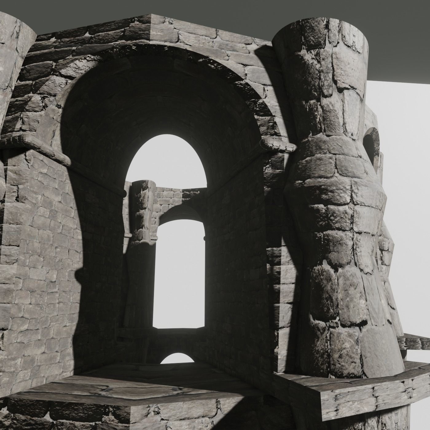 ROMAN ARCHITECTURE WICH STONE 3D model_10