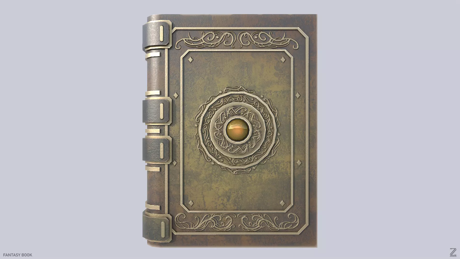 Fantasy book Low-poly 3D model