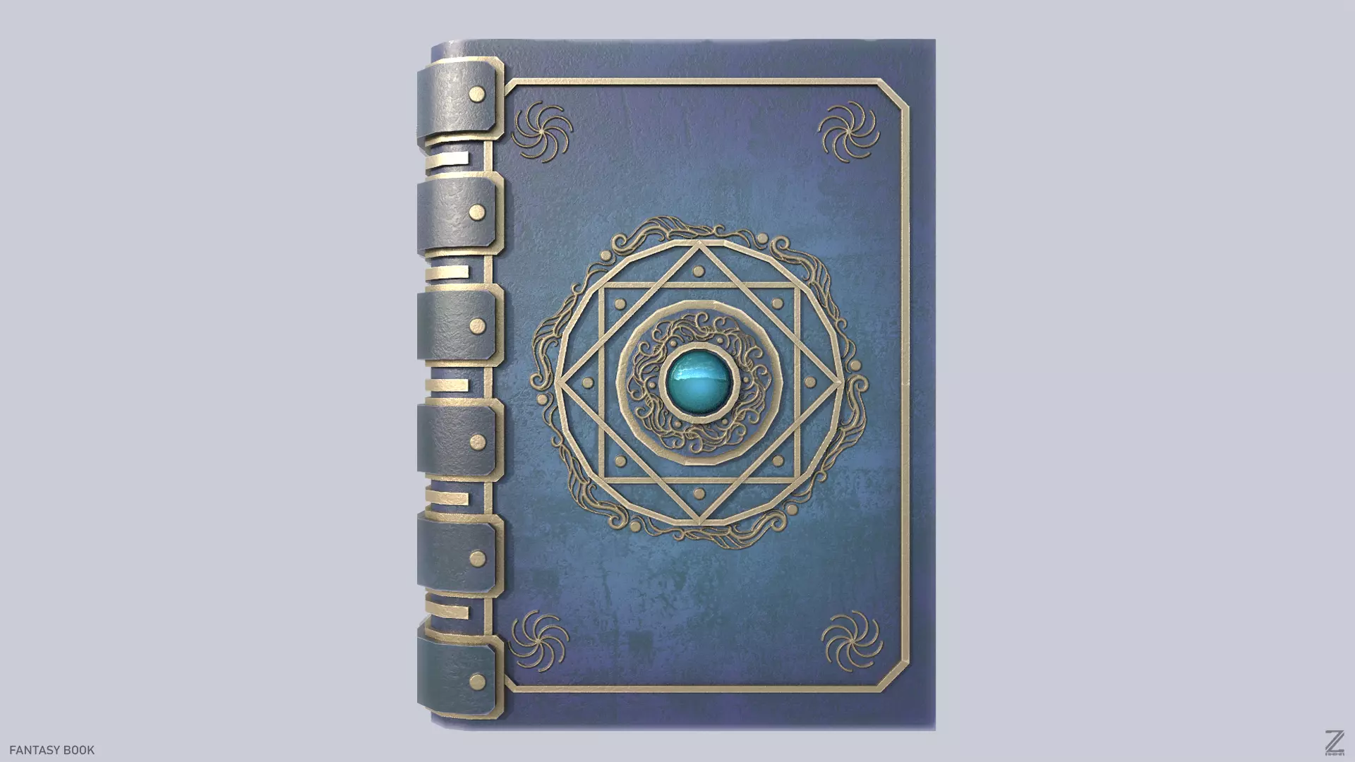 Fantasy book Low-poly 3D model