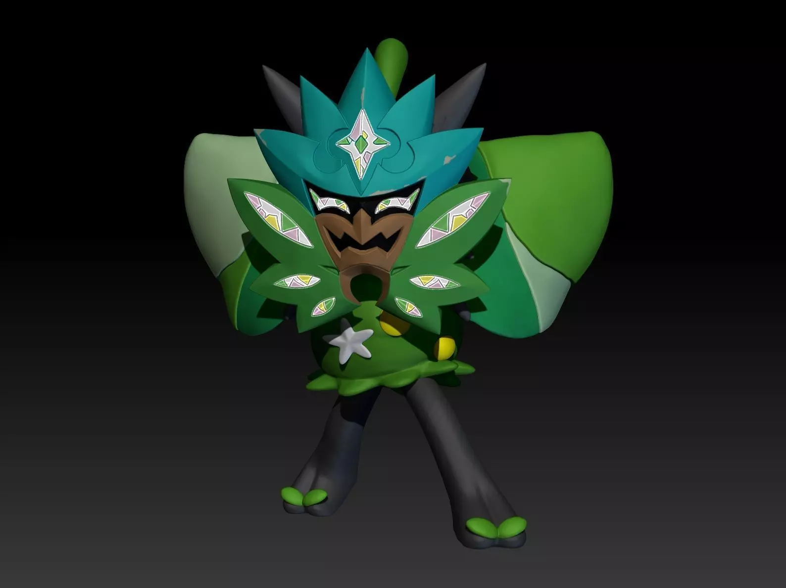 Pokemon Ogerpon Teal Mask 3D print model_0