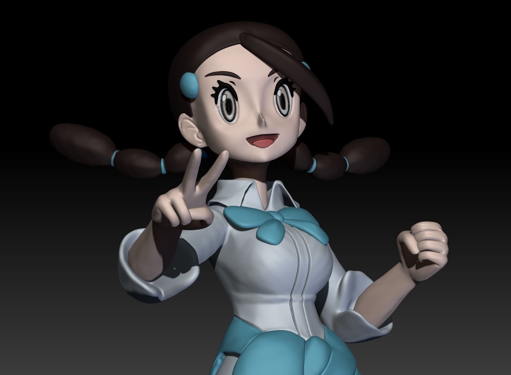 Pokemon Sinnoh Gym Leader Candice 3D print model_2