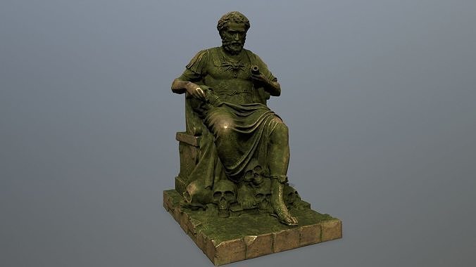 Man Statue Low-poly 3D model