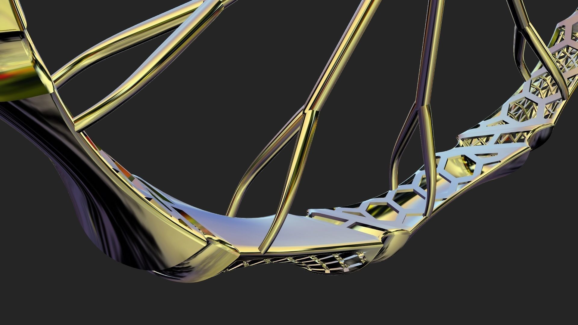 Fusion bracelet bangle 08 in 4 sizes 3D print model_4