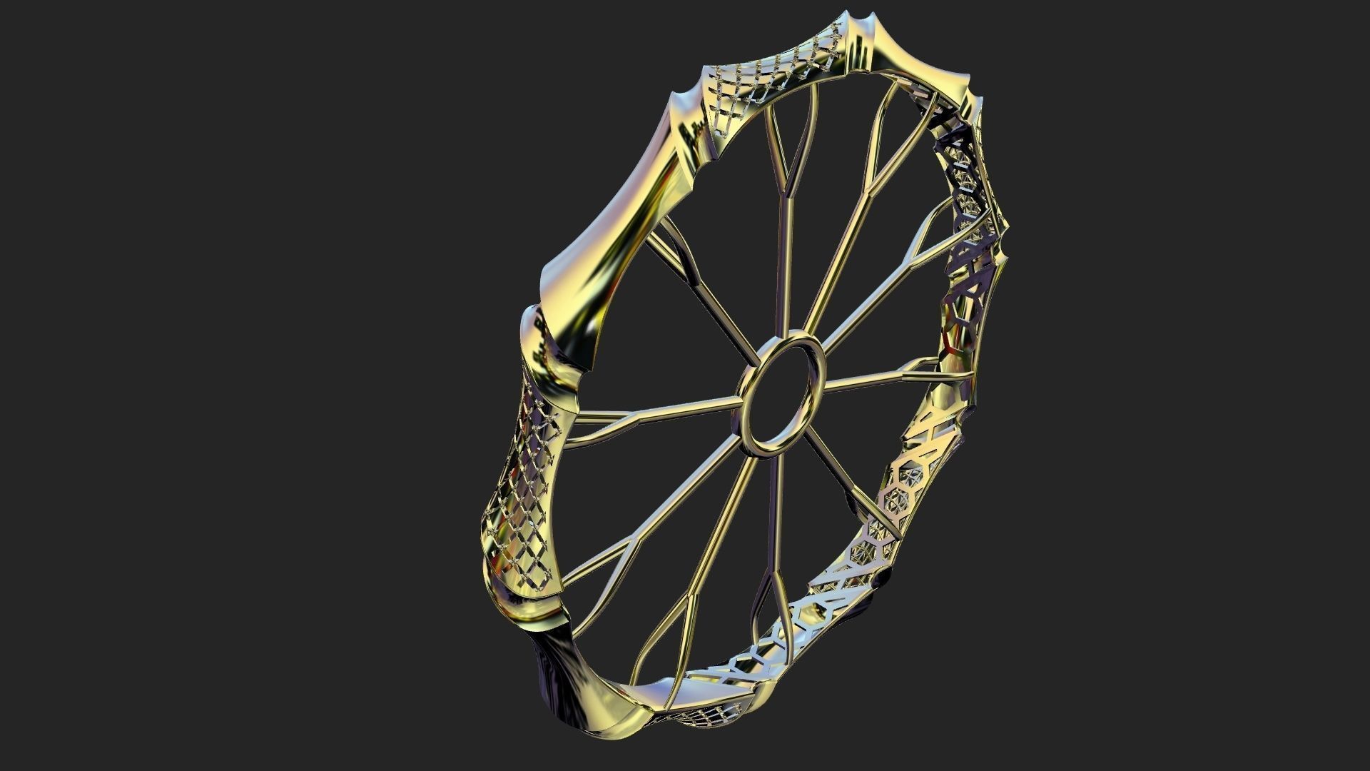 Fusion bracelet bangle 08 in 4 sizes 3D print model_1