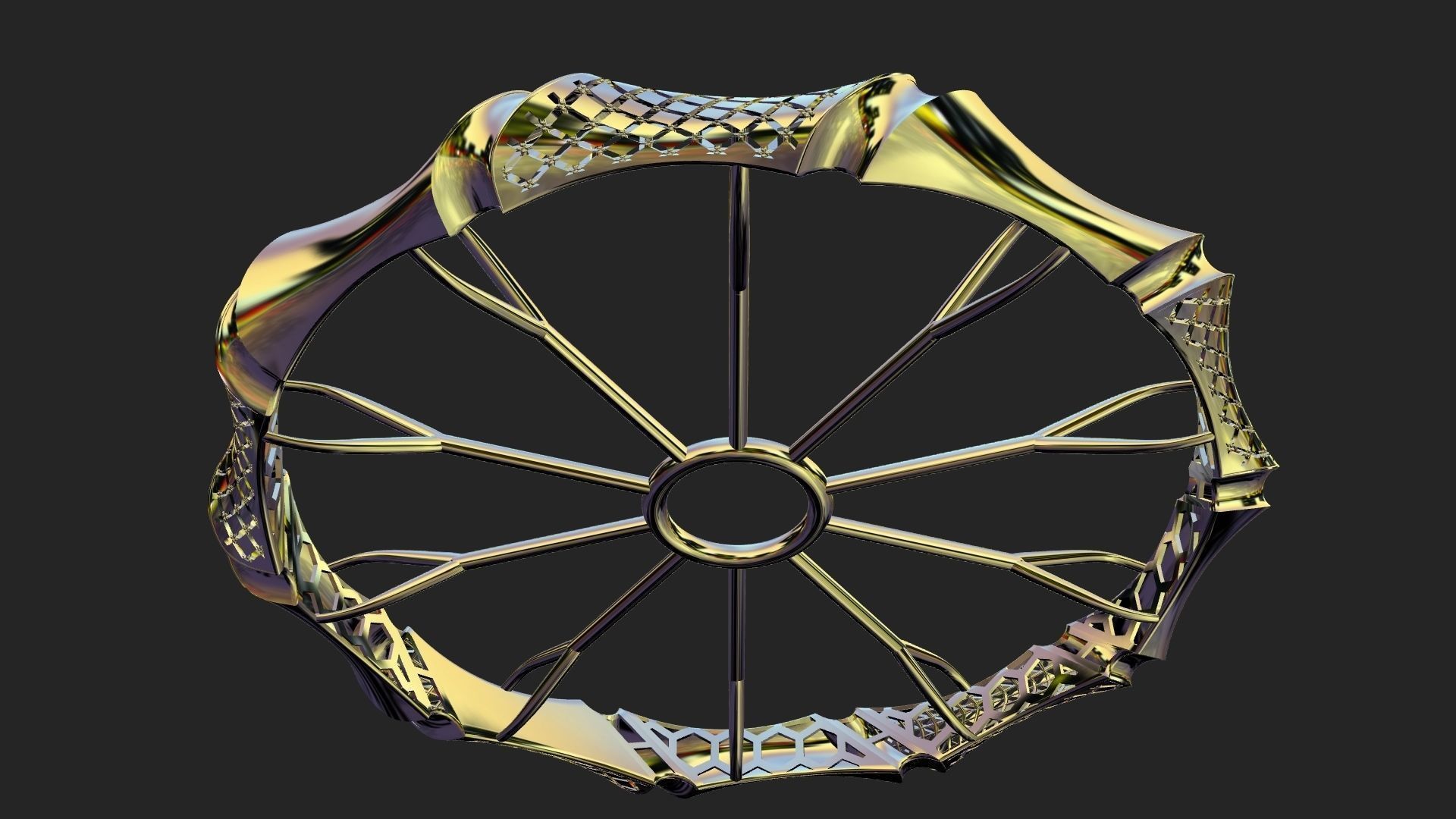 Fusion bracelet bangle 08 in 4 sizes 3D print model_2