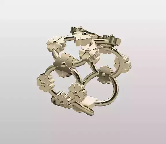 Modern flower ring