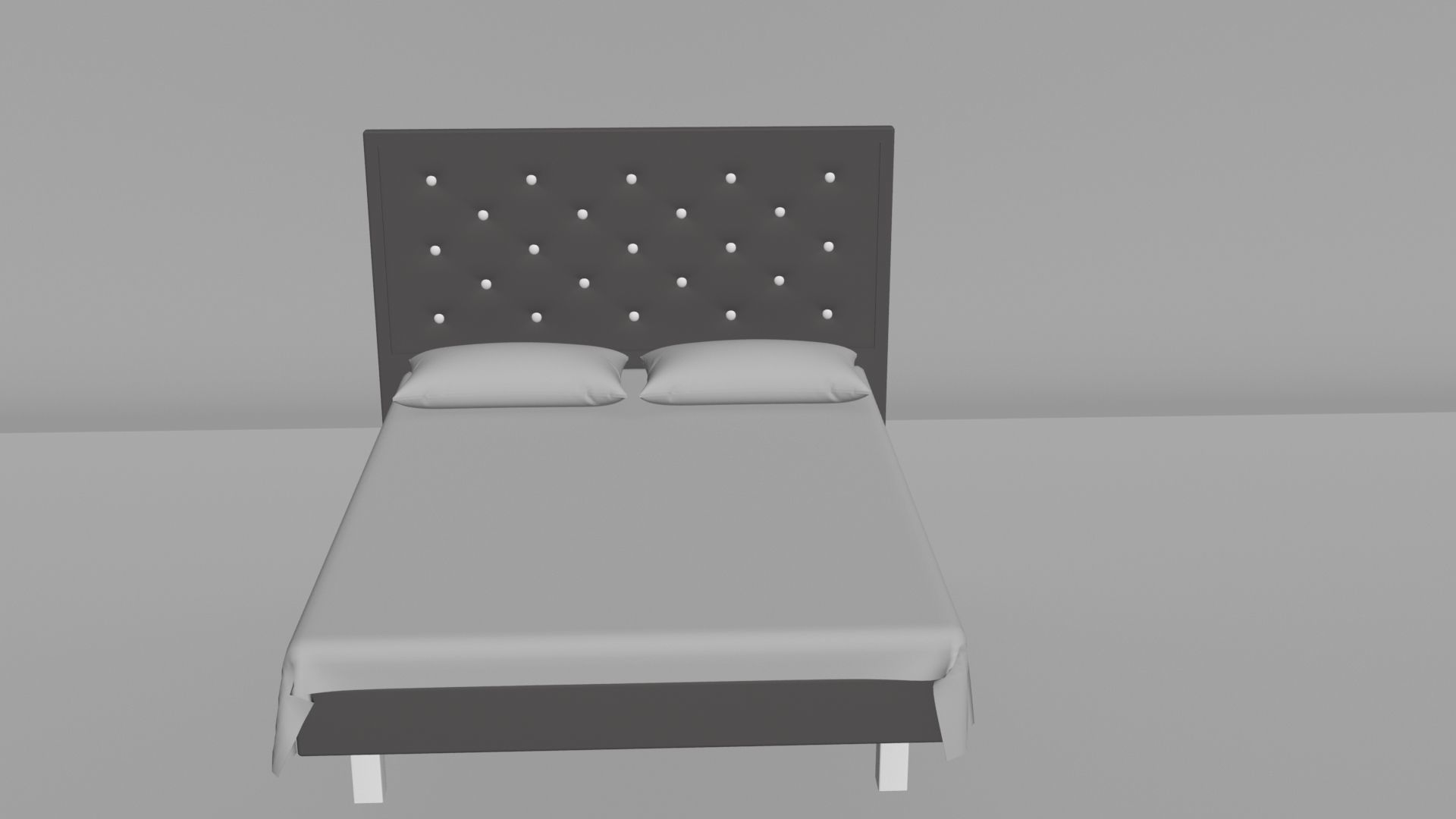 Bed for interior 3D model 3D model_3