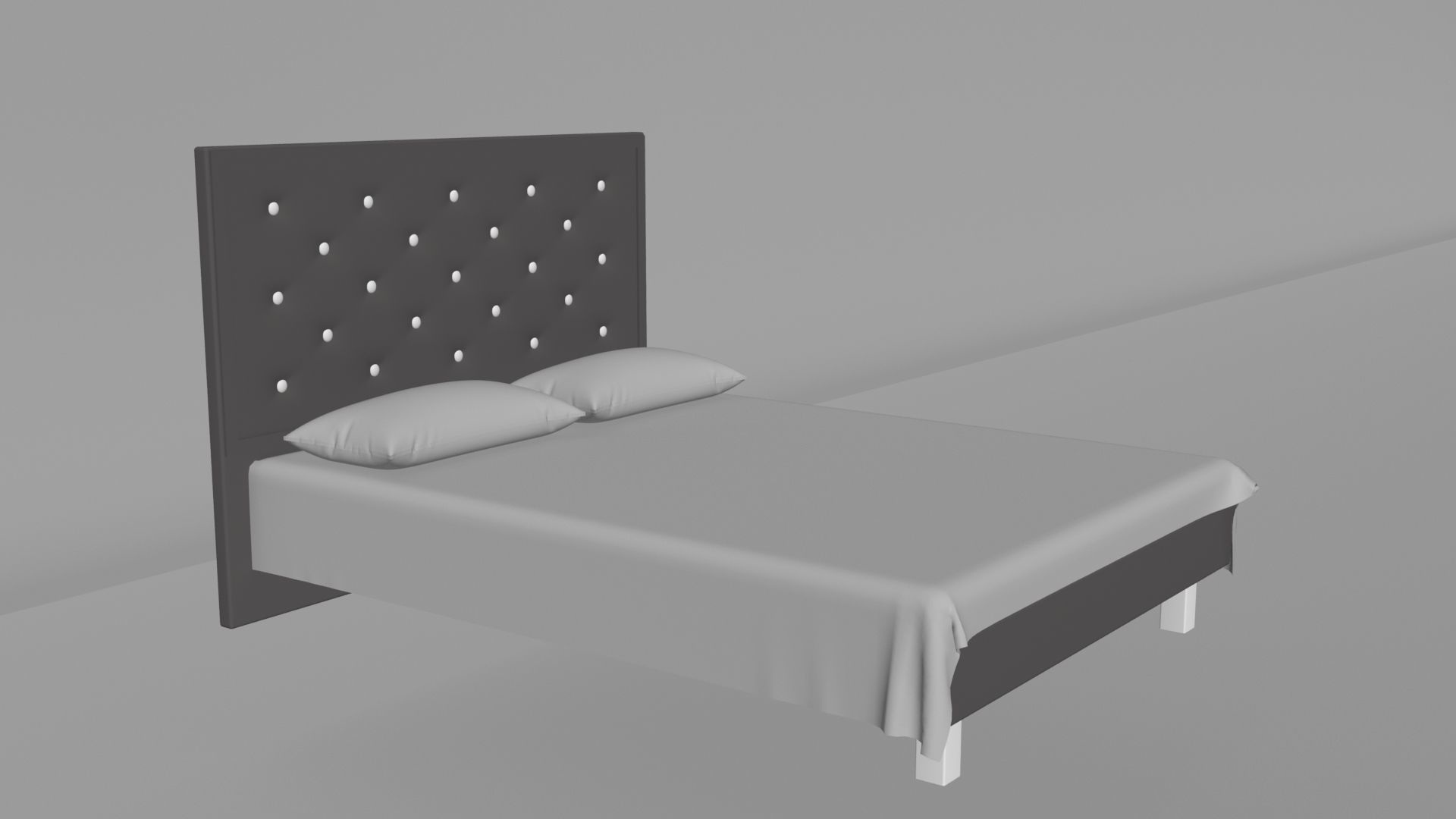 Bed for interior 3D model 3D model_4