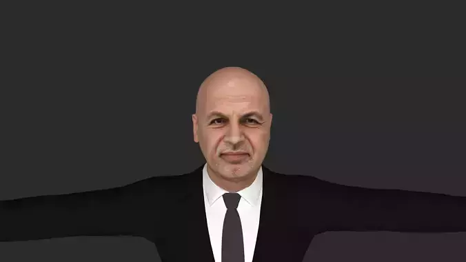 Ashraf Ghani Hyper Realistic Full Body Rigged Character 3D model