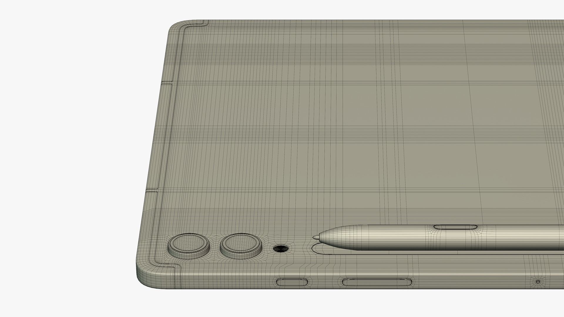 Samsung Galaxy Tab S9 Plus Beige 3D model_23