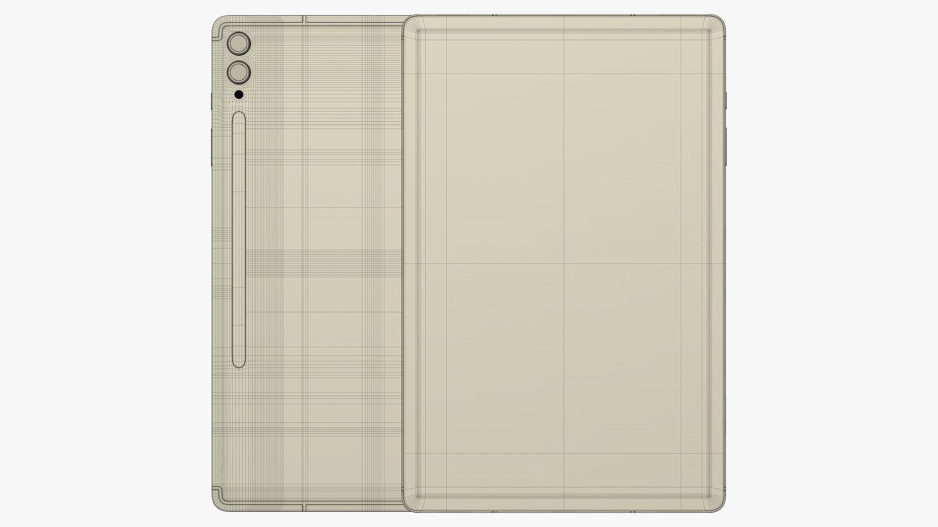 Samsung Galaxy Tab S9 Plus Beige 3D model_19