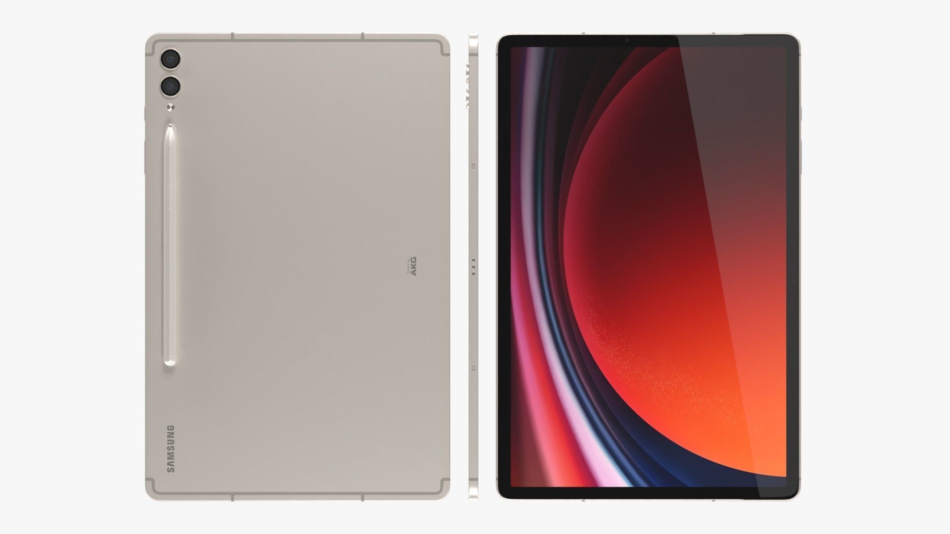 Samsung Galaxy Tab S9 Plus Beige 3D model_2