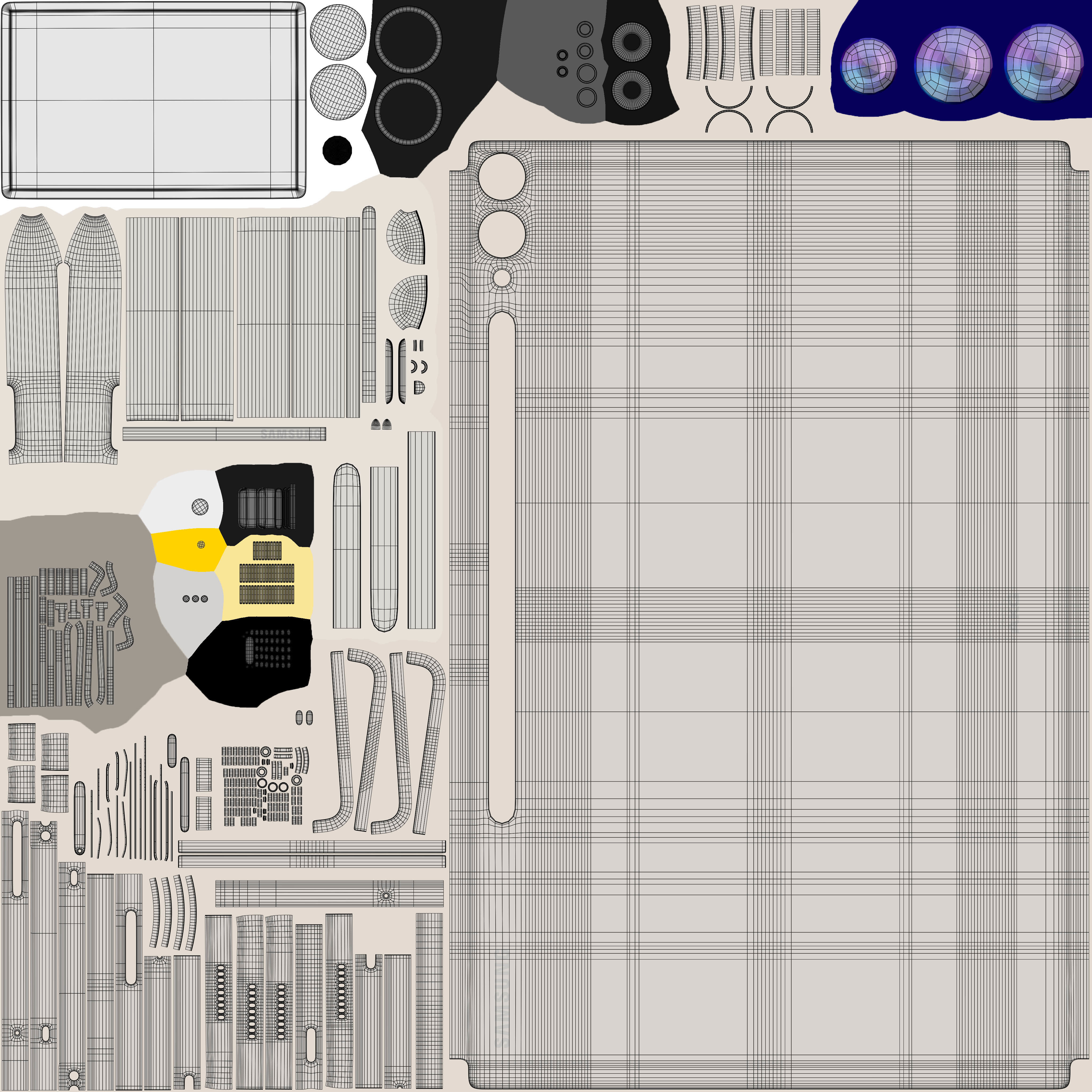 Samsung Galaxy Tab S9 Plus Beige 3D model_18