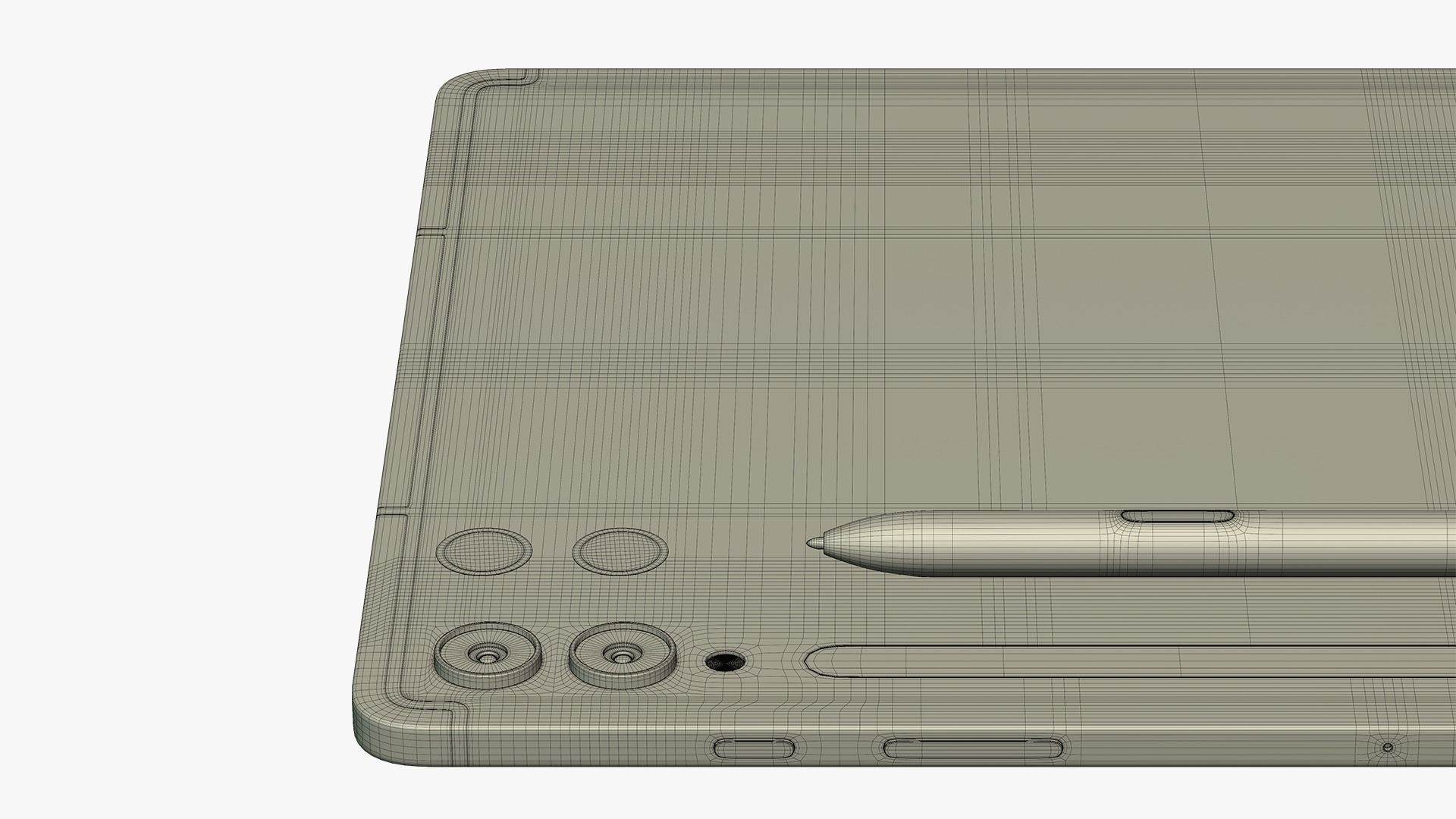 Samsung Galaxy Tab S9 Plus Beige 3D model_24