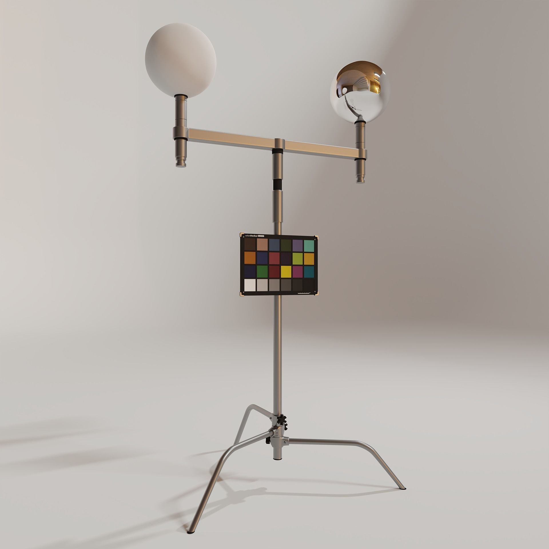 Colorchecker Render 3D model Color Checker with Metallic Stand VR / AR / low-poly | CGTrader