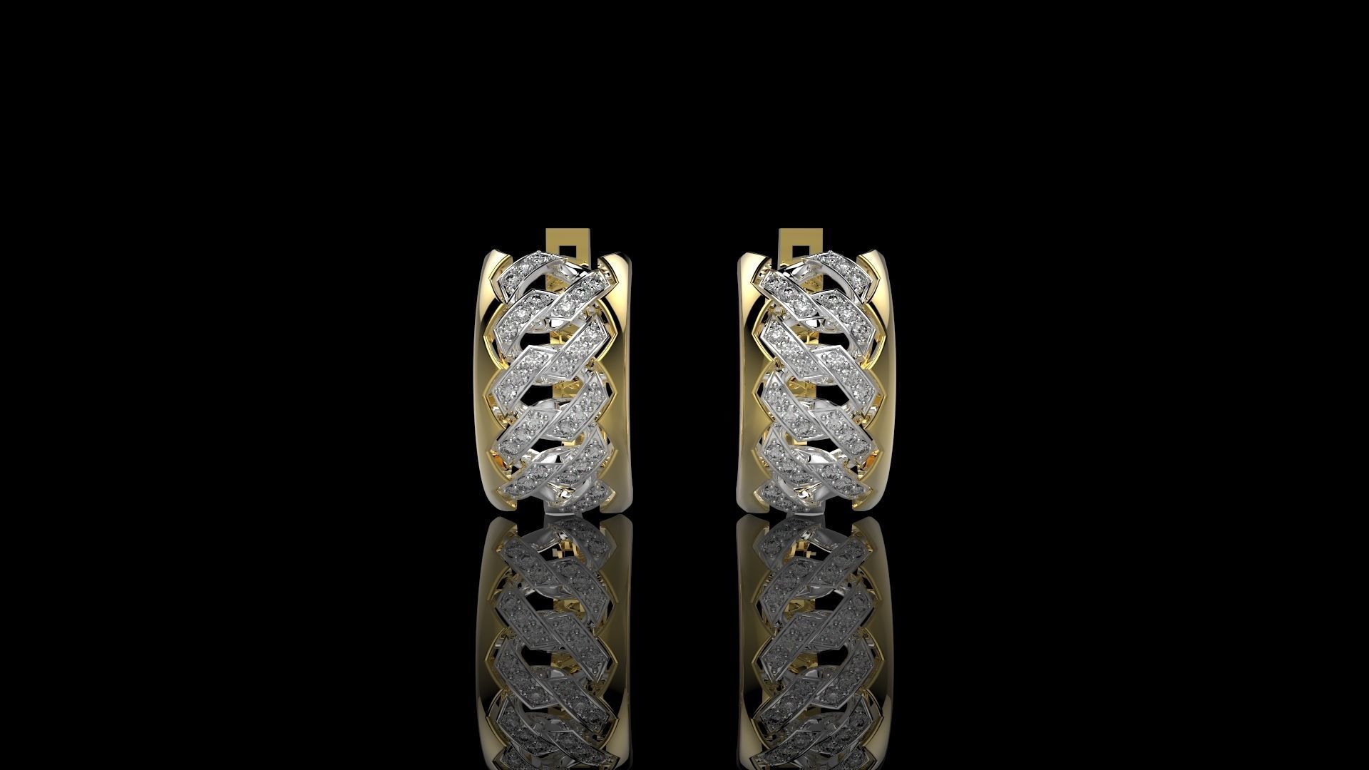 M EARRINGS CUBAN N2 3D print model_3