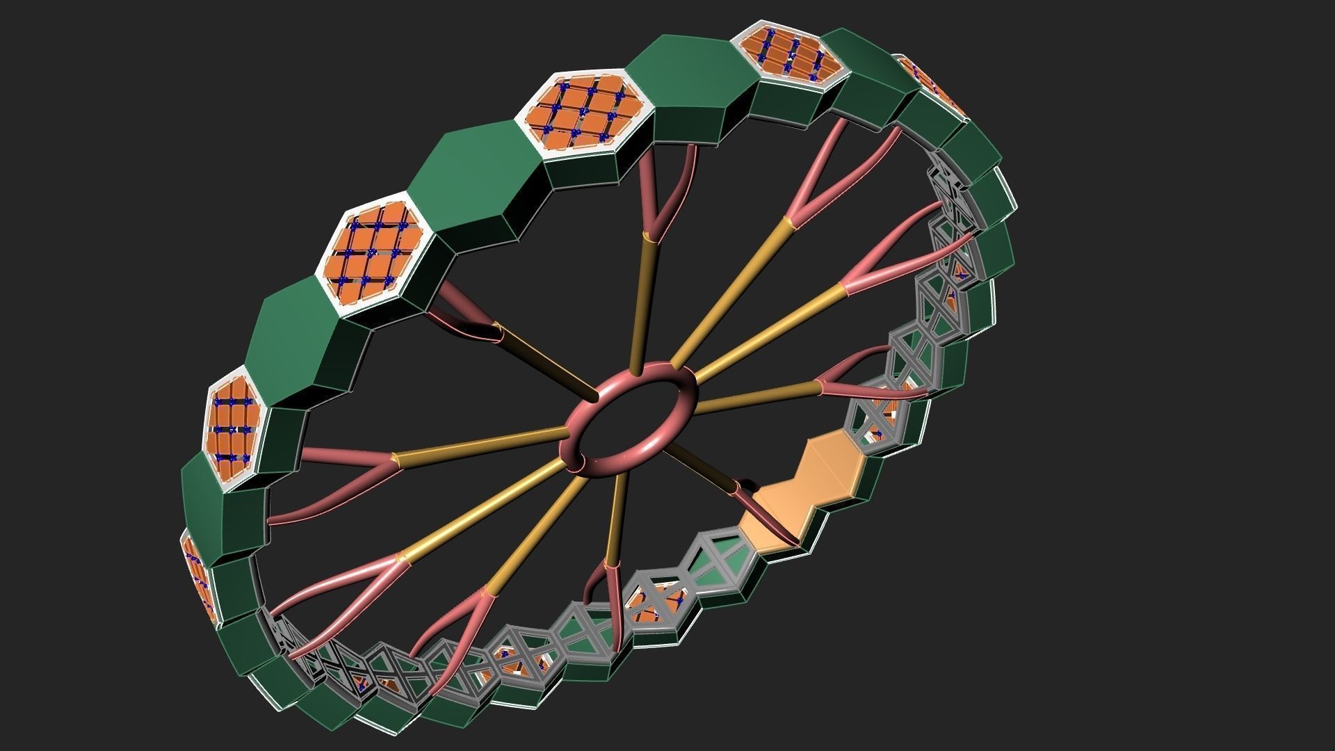 Fusion bracelet bangle 09 in 4 sizes FOR FREE Free 3D print model_1