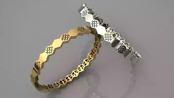 Fusion bracelet bangle 09 in 4 sizes FOR FREE Free 3D print model