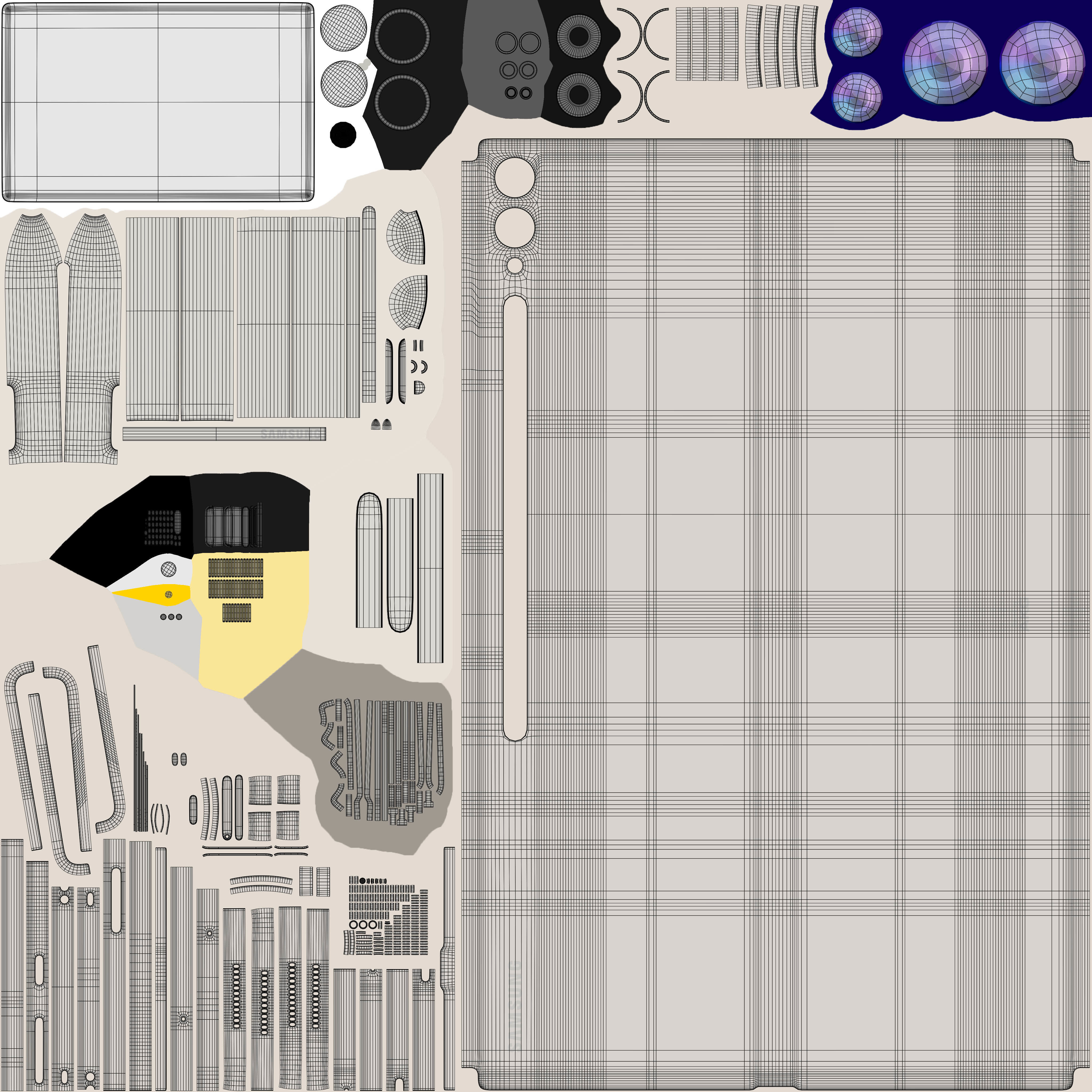 Samsung Galaxy Tab S9 Ultra Beige 3D model_18