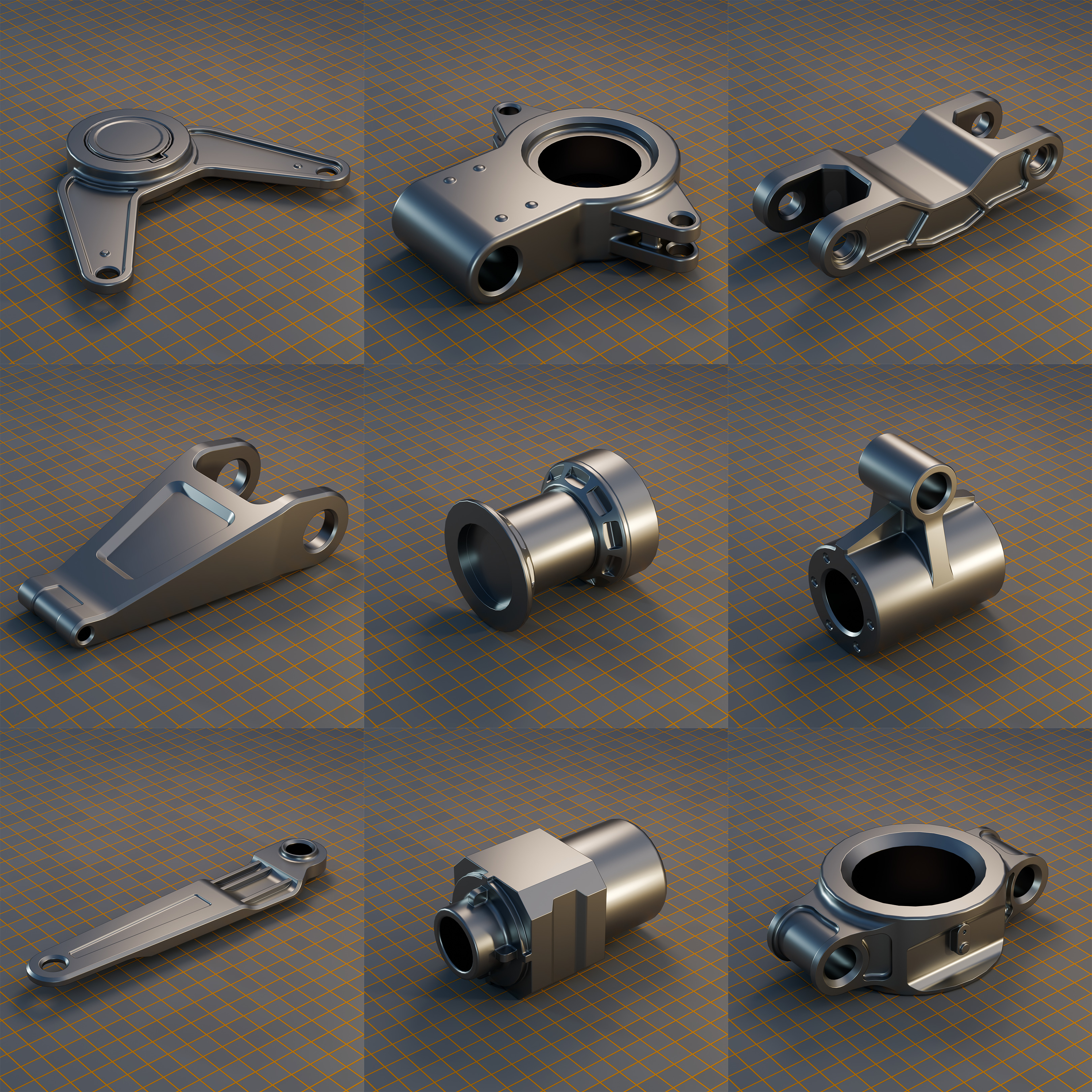 CyberJoint Kitbash HardSurface Pack Low-poly 3D model_4