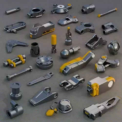 CyberJoint Kitbash HardSurface Pack Low-poly 3D model