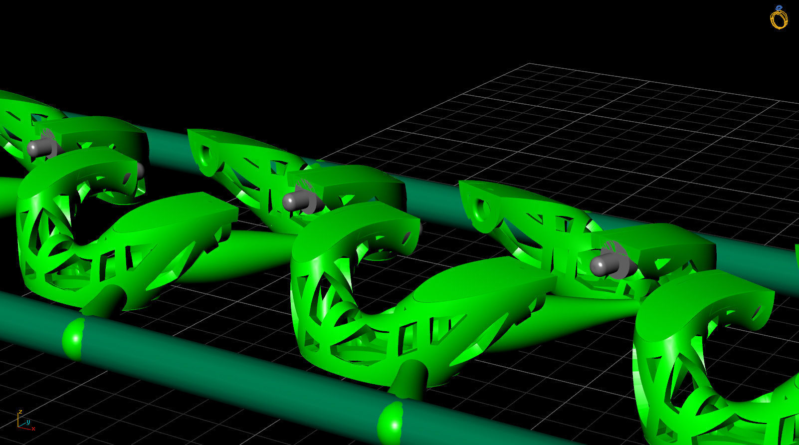 10 MM 12 CM CUBAN LINK CHAIN FOR BRACELET OR NECKLACE 3D print model_3