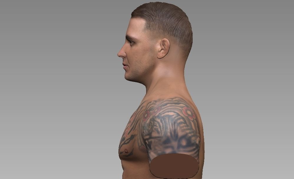 Dustin Poirier Bust  3D print model_3