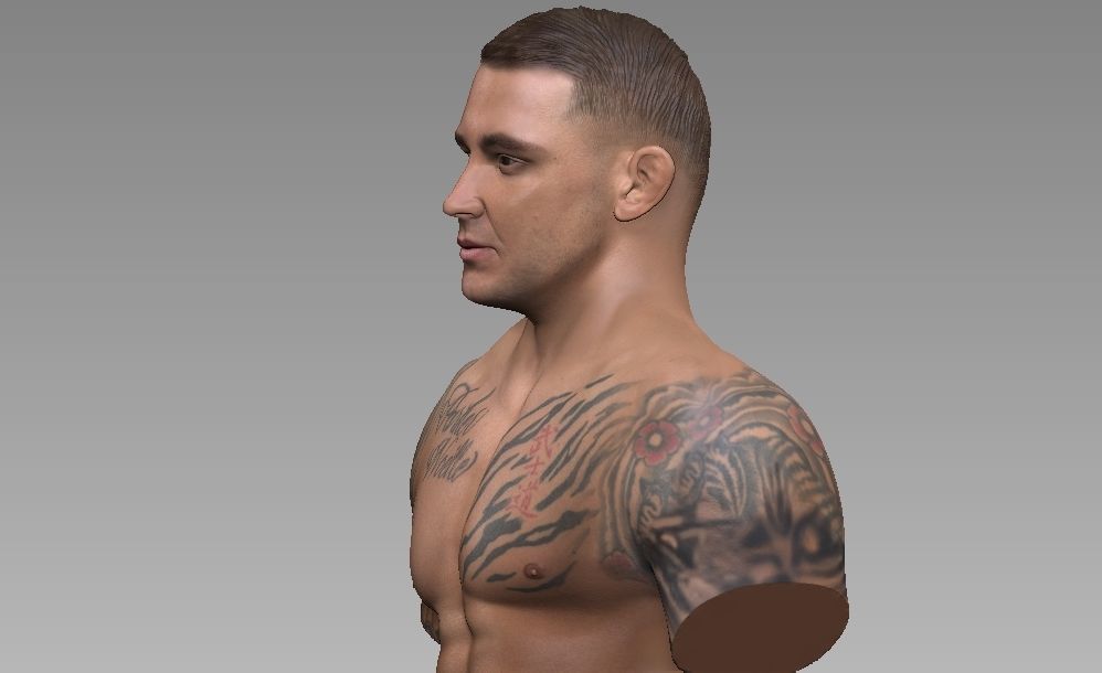 Dustin Poirier Bust  3D print model_2