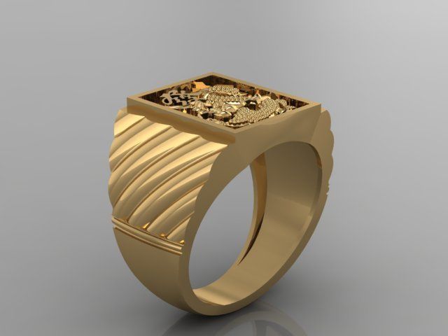 DRAGON RING 3D print model_3