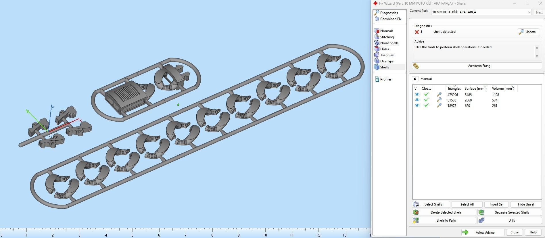 12 MM 16 CM  CUBAN LINK CHAIN PARTS FOR BRACELET OR NECKLACE 3D print model_8