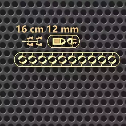 12 MM 16 CM  CUBAN LINK CHAIN PARTS FOR BRACELET OR NECKLACE