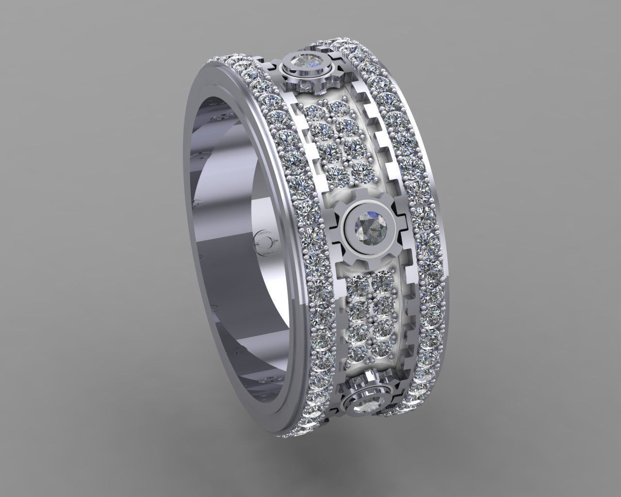 Moving Gear Ring moving model3D print model 3D print model_1