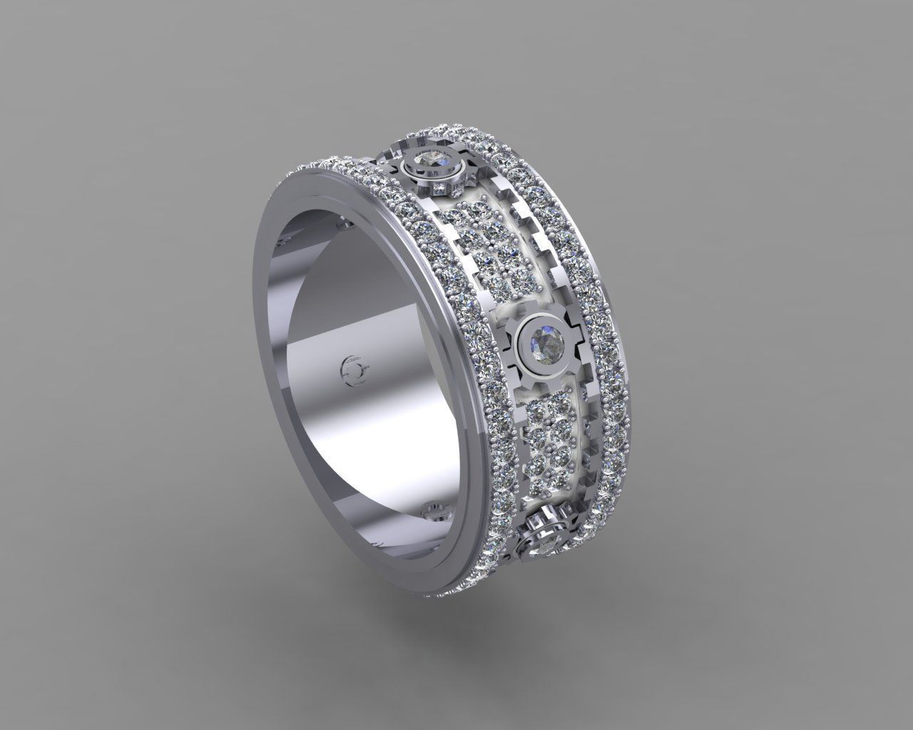 Moving Gear Ring moving model3D print model 3D print model_6