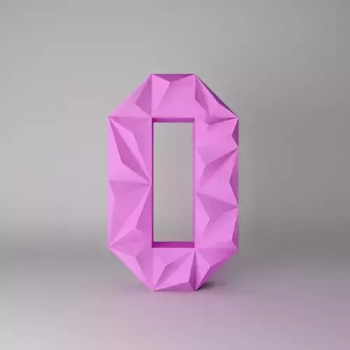 3D letter Low poly origami geometric Low-poly 3D model