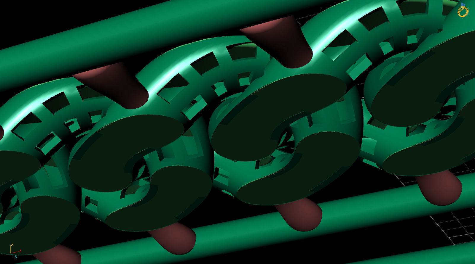 10 MM 38 CM CUBAN LINK CHAIN FOR BRACELET OR NECKLACE 3D print model_13