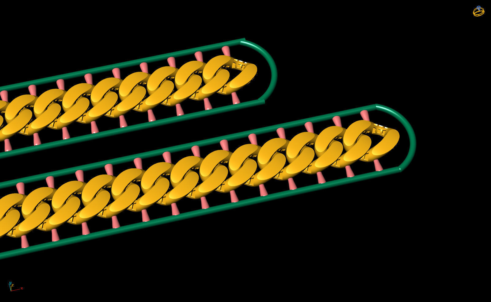 10 MM 38 CM CUBAN LINK CHAIN FOR BRACELET OR NECKLACE 3D print model_4