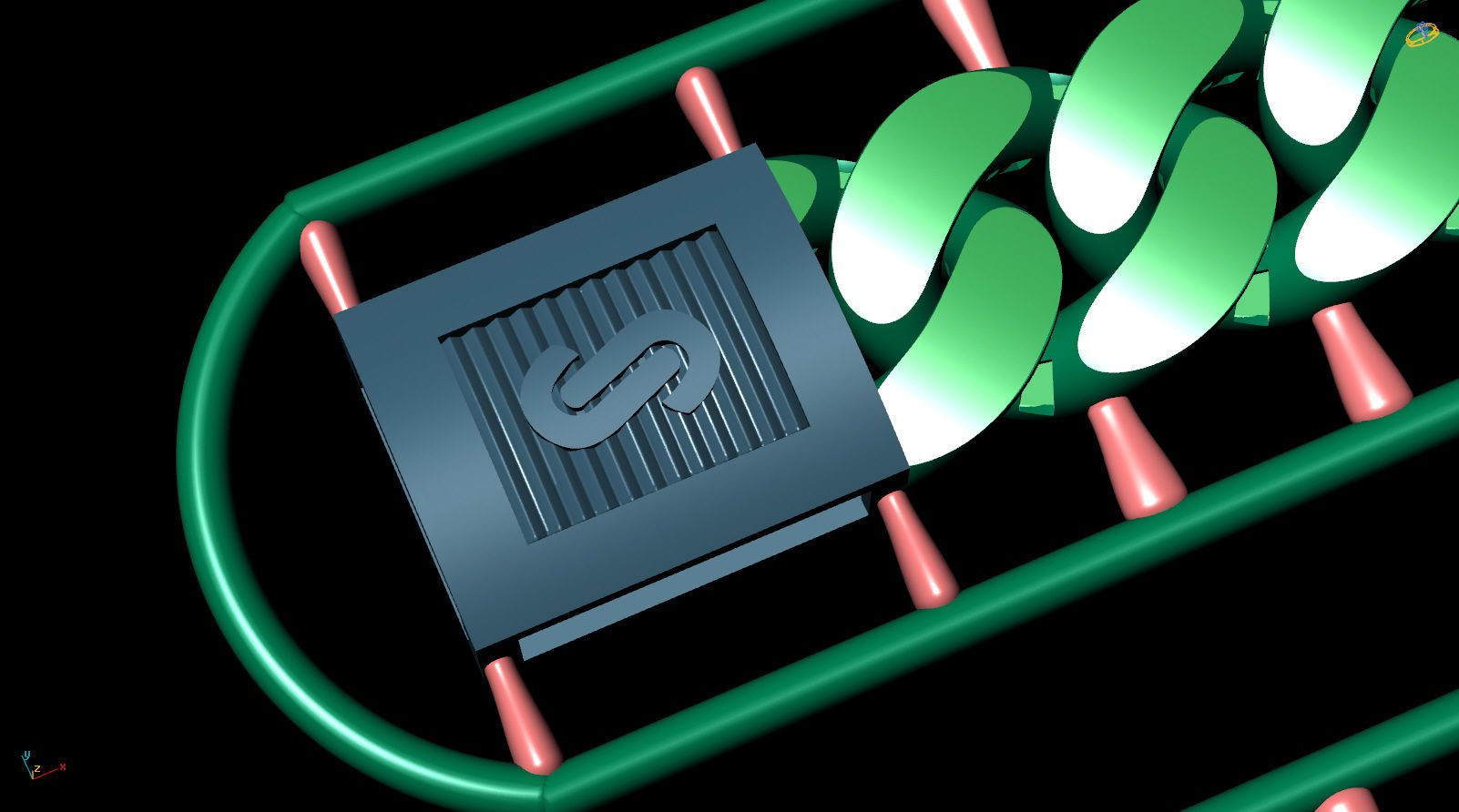 10 MM 38 CM CUBAN LINK CHAIN FOR BRACELET OR NECKLACE 3D print model_3