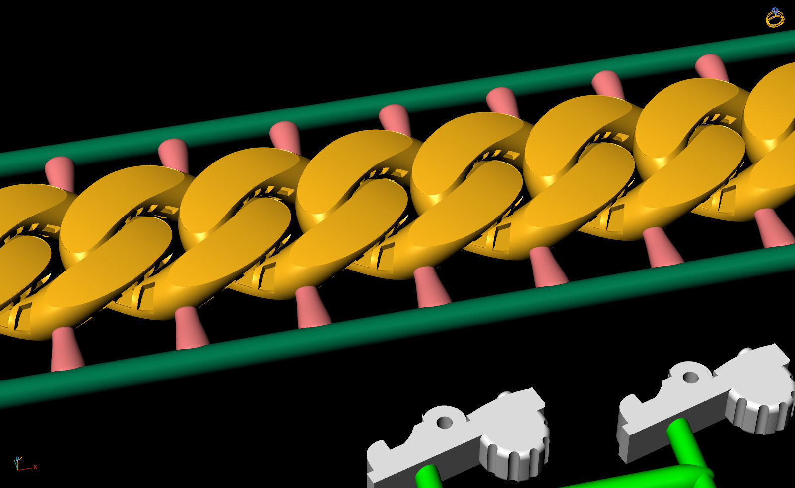 10 MM 38 CM CUBAN LINK CHAIN FOR BRACELET OR NECKLACE 3D print model_5