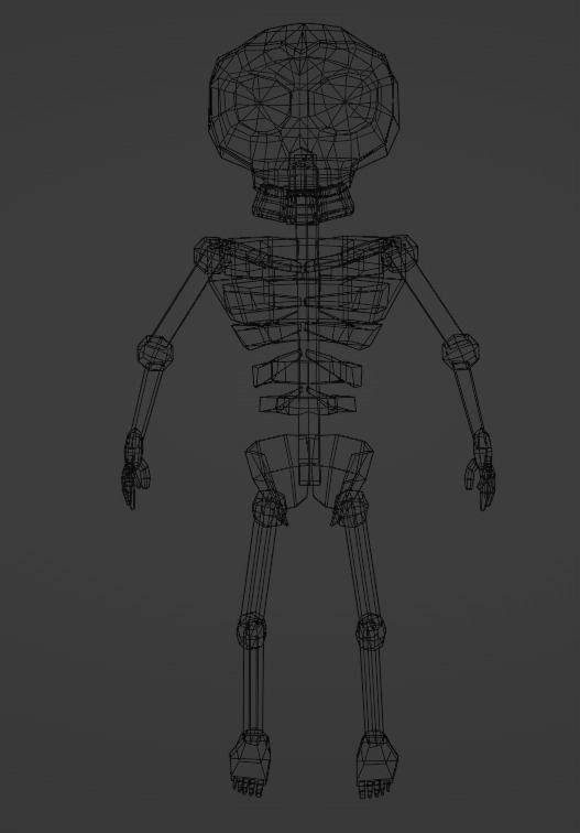 Low Poly Skeleton Low-poly 3D model_1