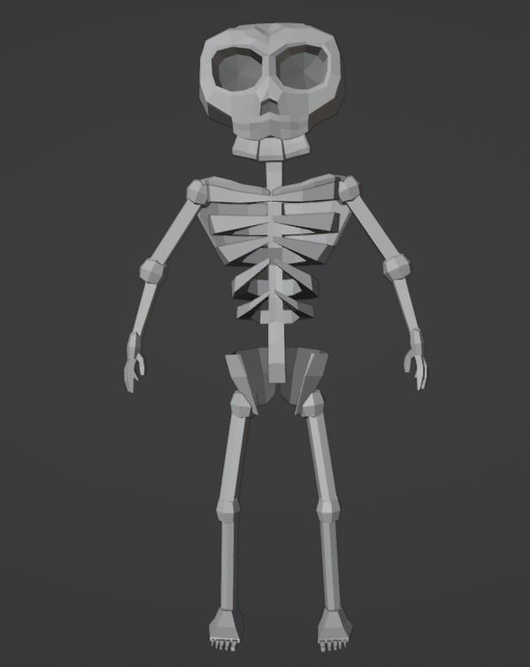 Low Poly Skeleton Low-poly 3D model_2