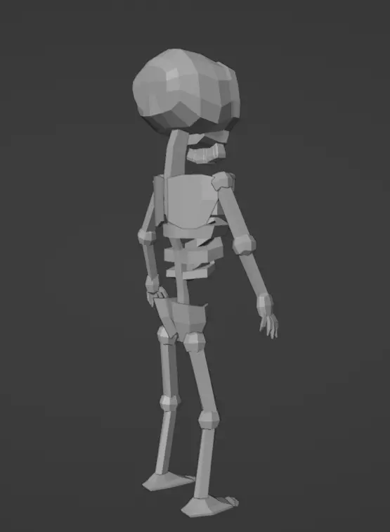 Low Poly Skeleton Low-poly 3D model_0