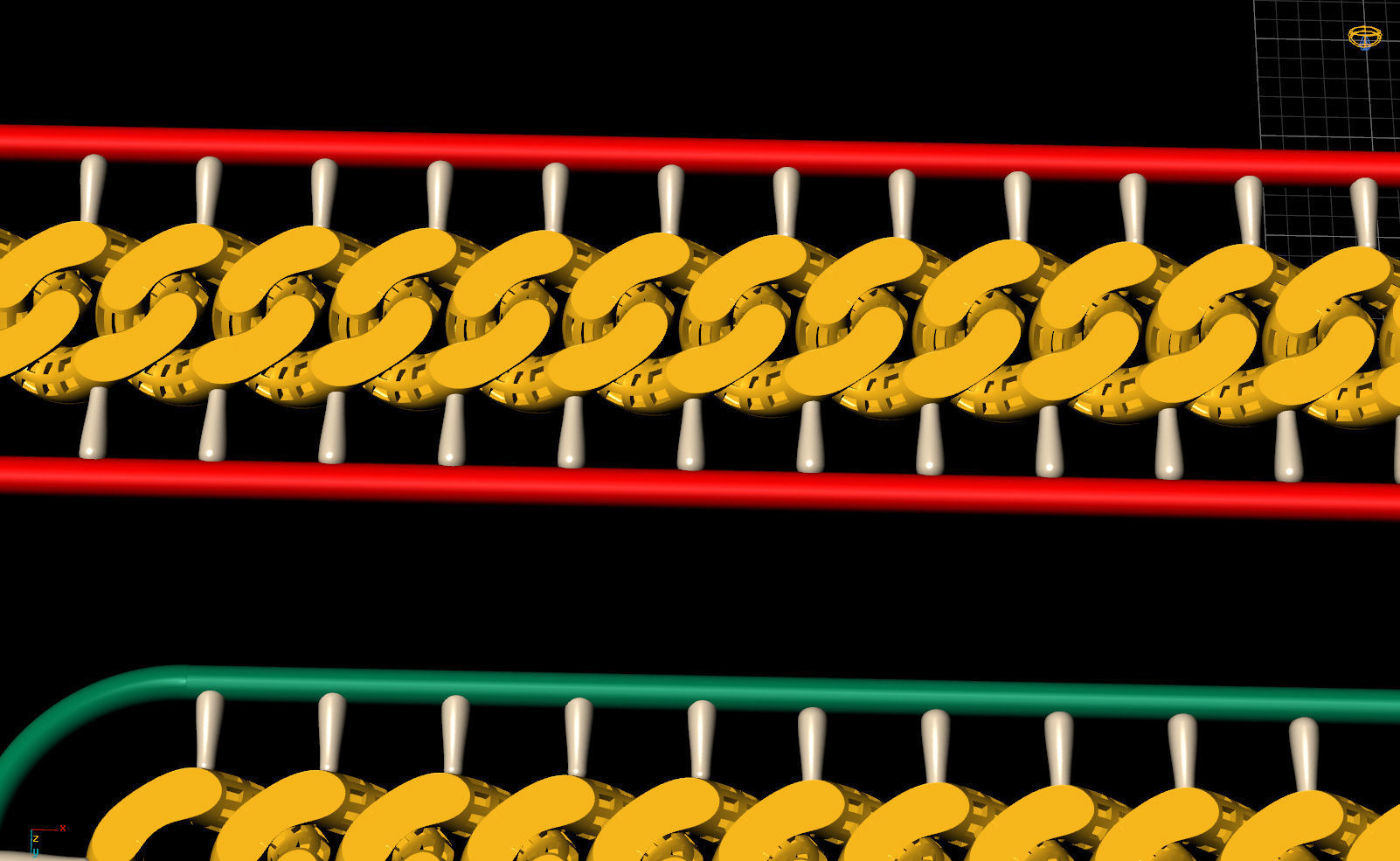 8 MM 35 CM  CUBAN LINK CHAIN FOR BRACELET OR NECKLACE 3D print model_5