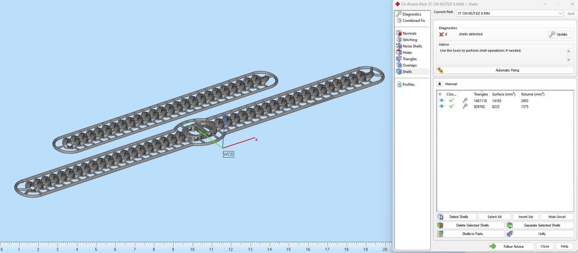 8 MM 35 CM  CUBAN LINK CHAIN FOR BRACELET OR NECKLACE 3D print model_11