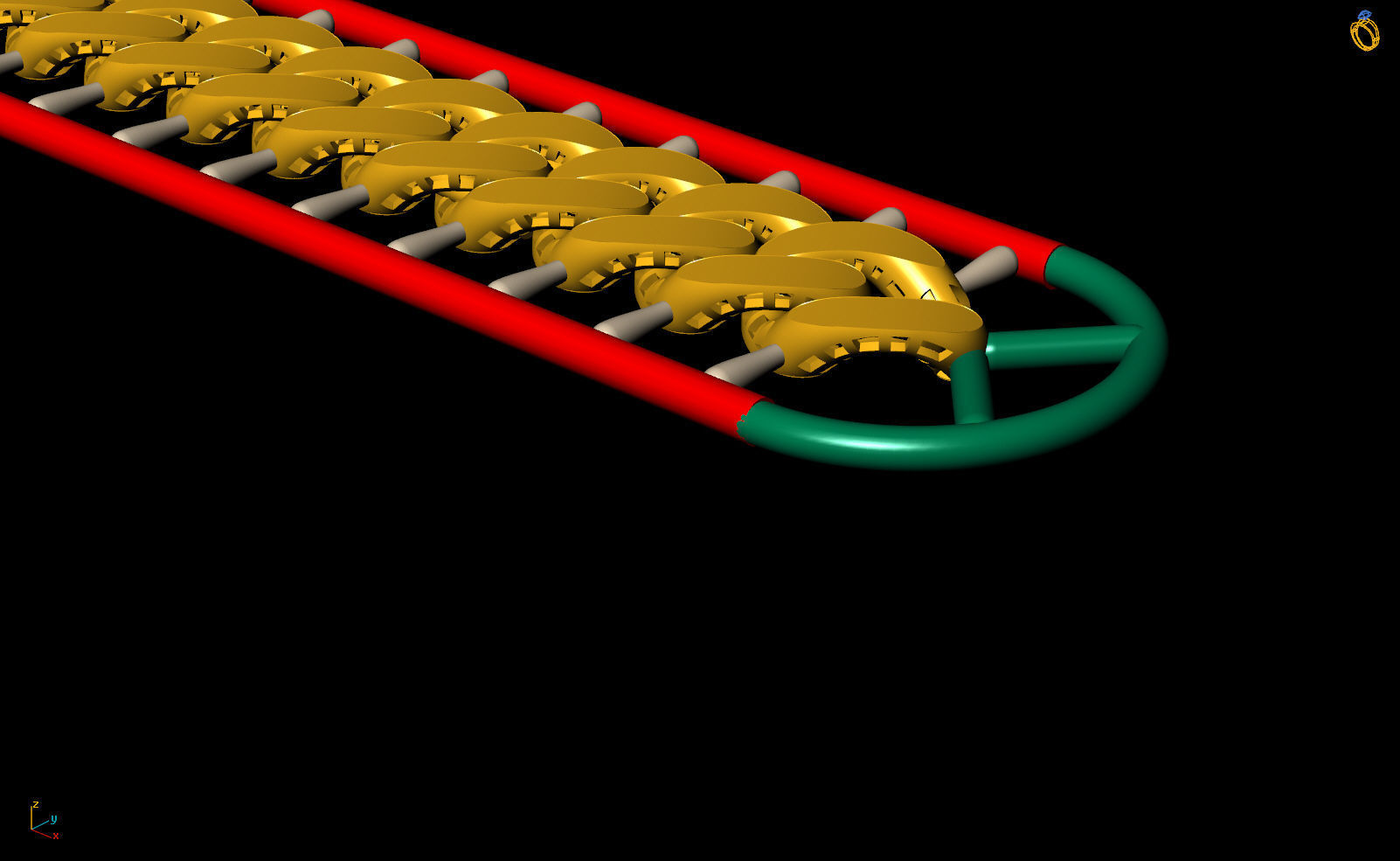 8 MM 35 CM  CUBAN LINK CHAIN FOR BRACELET OR NECKLACE 3D print model_6